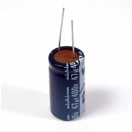 NICHICON - UHU2G470TFA - Capacitor, electrolytic. 47uF 400V, radial.