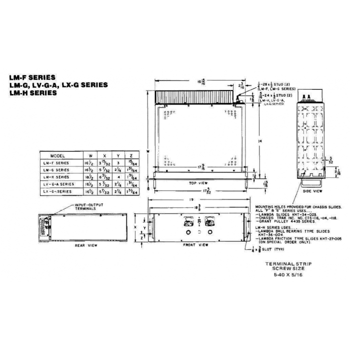 LAMBDA - LM-G-5-M - 5VDC 80Amps Metered Rack-mount NEW