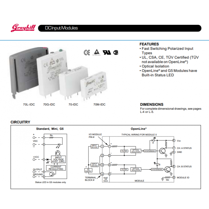 GRAYHILL - 70-IDC5 - SSR 3-32v 50ma RFE