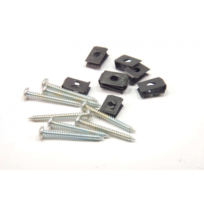 Tinnerman Kit - Tinnerman Mounting kit. Lot of #8 U Type Nuts and 1 -1/2” Philps Screws. 