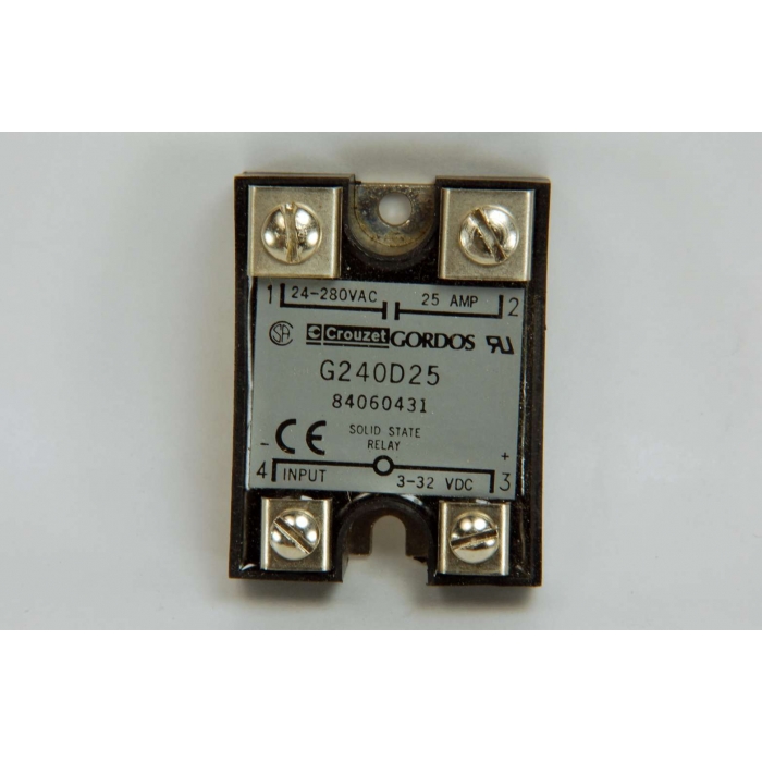 GORDOS/CROUZET - G240D25 - Relay, Solid State Relay 25 Amp 24 to 280VAC.