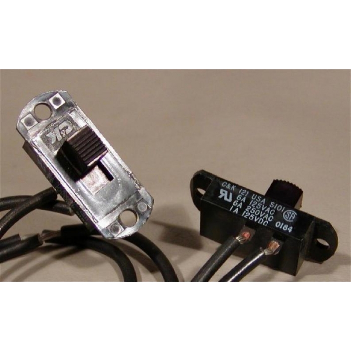 C & K Components - 3-201 /  SERIES S101 - Switch, Slide. SPST 6A 125V.