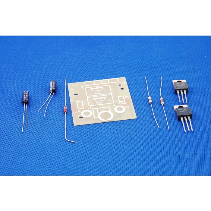 ST Microsystems - LM317T - Dual Regulator Power Supply Kit. Board kit with two LM317, Capacitors and Resistors.