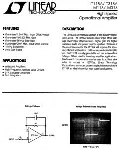 Linear Technology - LM318H - IC, operational amplifier.