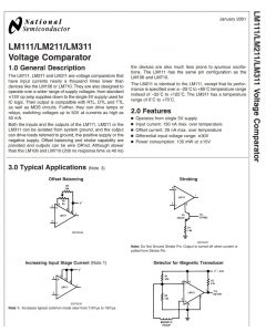 National Semiconductor Corp - LM111H/883C - IC, Voltage Comparator. TO-99-8.